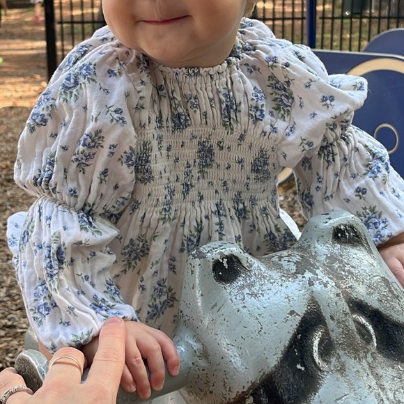 Nothing Fits But Baby Floral Smocked Romper - Picture 9 of 9